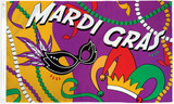 Mardi Gras Mask, Crown, and Beads Flag