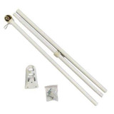 6ft Steel Flag Pole with Bracket (Ball Top or Eagle Top)