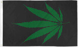 Marijuana Large Leaf Flag Polyester