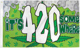420 Marijuana Party Flag Polyester
