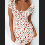 Women Off Shoulder Wrap Summer Boho Floral Mini