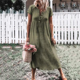Summer Cotton Linen Sundress