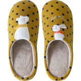 Winter Warm Home Women Fur Slippers Cute Fox Unicorn Bear Animals Indoor Cotton Ladies Slippers Soft Memory Foam Couples Shoes