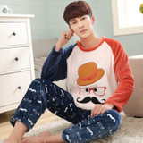 Plus size S-4XL 5XL 6XL flannel Pajamas sets winter men thick warm large O-neck sleepwear women cartoon coral fleece lounge set