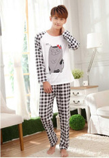 Hot women's fashion sweet womens pajamas Animal printing Indoor Clothing Home Suit Sleepwear Winter Long sleeve Trousers Pajamas