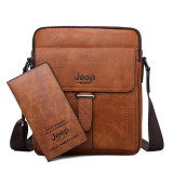 JEEP BULUO Brand High Quality Large Capacity Man Bag Crossbody Shoulder Tote Bags For Male Split Leather Men Messenger Bags