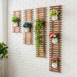Solid Wood Flower Stand Wall Decoration