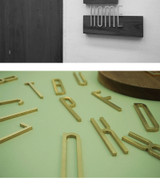 Golden Brass Letters Decoration by SIA