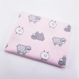 Cotton Twill Fabric Sheep Print