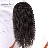 13x6 Ombre Lace Front Wig Brazilian Remy Pre-plucked Curly Human Hair Wig Transparent Lace