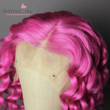 13x6 Ombre Lace Front Wig Brazilian Remy Pre-plucked Curly Human Hair Wig Transparent Lace