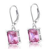 Pink Sapphire Dangle Earrings