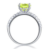 Majestic Lime Green Engagement Ring