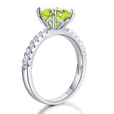 Majestic Lime Green Engagement Ring