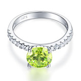 Majestic Lime Green Engagement Ring