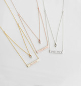 Engraved Bar Necklace