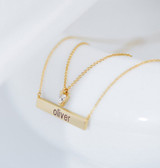 Engraved Bar Necklace