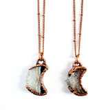 Petite Amethyst Crescent Moon Necklace