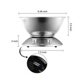 Electronic Scale Compact Digital Kitchen Scale Home Food Postal Mailing With Bowl / Battery Support Alarm Clock Electronic Scale Compact Digital Kitchen Scale Home Food Postal Mailing With Bowl / Battery Support Alarm Clock