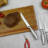 15 Piece Stainless Steel Hollow Handle Kitchen Knife Block Set
