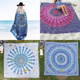 Large Bohemian Rectangle Beach Towel Yoga Mat