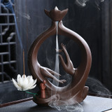 Worship Hands Backflow Incense Burner and Lotus Incense Stick Holder