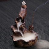 Lotus Pond Waterfall Backflow Incense Burner With Stick holder