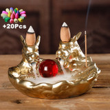 Double Dragon Backflow Incense Burner