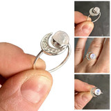 Crescent Moonstone Ring