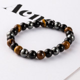 (CLEARANCE) Tiger's Eye & Hematite Mala Bracelet