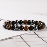 (CLEARANCE) Tiger's Eye & Hematite Mala Bracelet