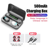 TWS Bluetooth 5.0 Earphones 2200mAh Charging Box Wireless Headphone 9D Stereo Sports Waterproof Earbuds Headsets With Microphone
