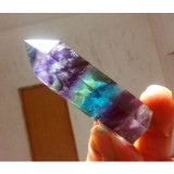 Rainbow Fluorite Crystal Point Wand