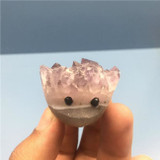 Amethyst Cluster Hedgehog Pet Rock