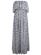Bohemian Ruffle Tube Top Print Maxi Dress