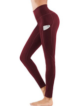 High Waist Skinny Fitness Pants With Pockets