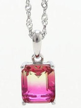 Emerald-Cut Aquamarine Solitaire Pendant with Diamond