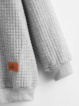 Plus Letter Patched Drop Shoulder Drawstring Hoodie