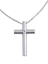 Solitaire Diamond Cross Pendant