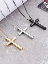 Solitaire Diamond Cross Pendant