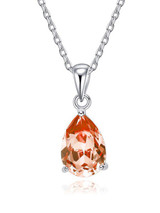 Pear-Shaped Aquamarine Solitaire Pendant