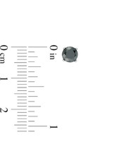 Black Cubic Zirconia Stud Earrings Set in Sterling Silver