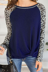 Leopard Print Urban Tie Front T-Shirt