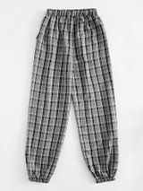 Plus Plaid Carrot Pants