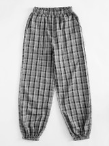 Plus Plaid Carrot Pants
