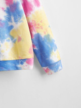 Letter Graphic Tie Dye Pullover