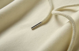Drop Shoulder Drawstring Solid Hoodie
