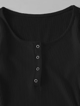 Plus Snap Front Rib-knit Bodysuit