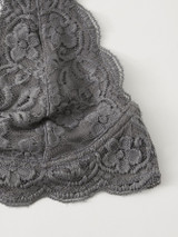 Plunging Floral Lace Halter Bralette
