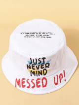 Women Letter Graphic Bucket Hat